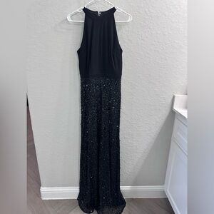 Adriana Papel, black sequin formal